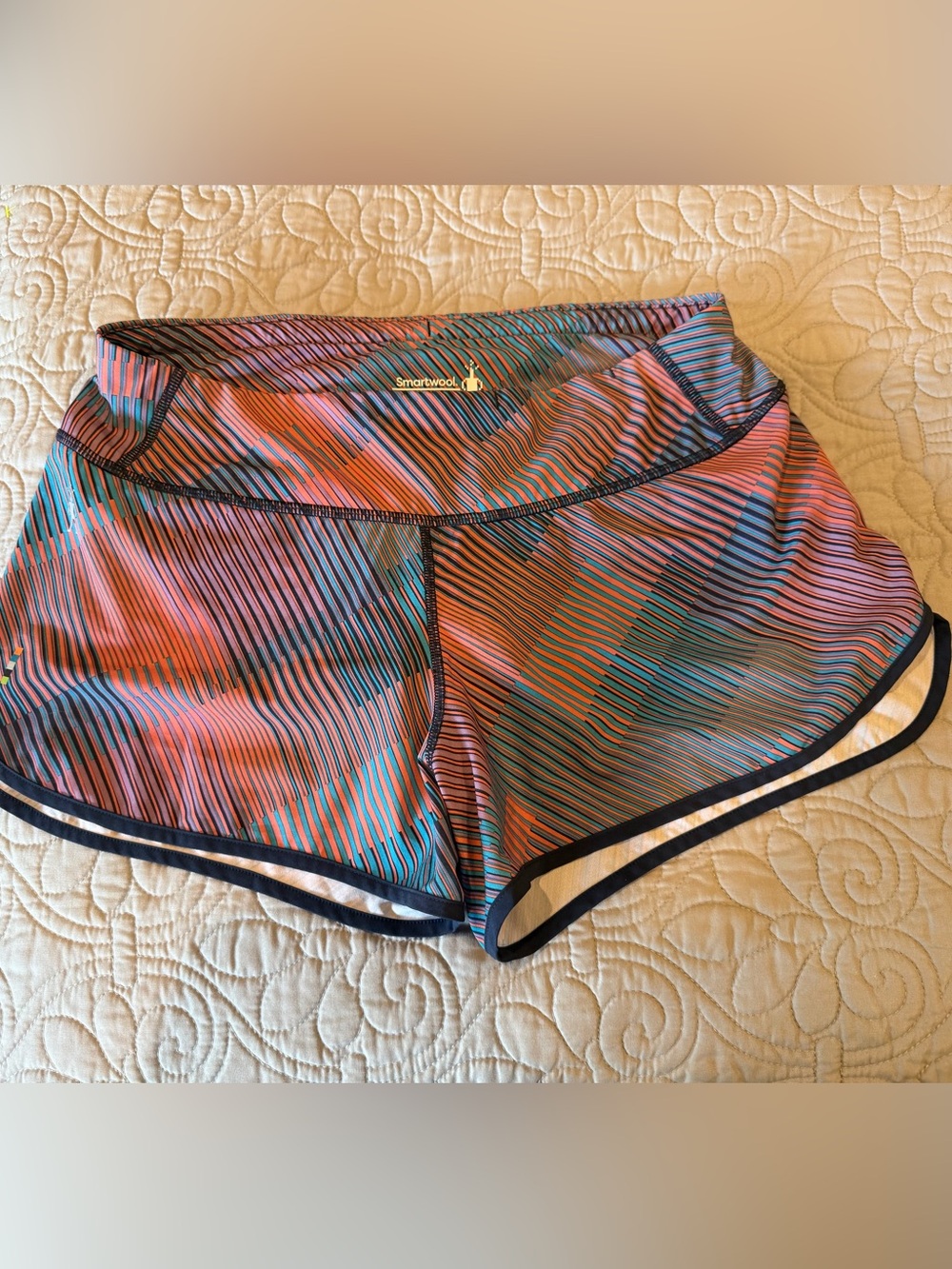 Smartwool Merino Sport Lined Running Shorts Horizon Print XS